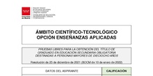 Examen 2 Científico-Tecnológico Aplicadas