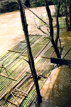 Puerto de balsas de bambú, Tailandia