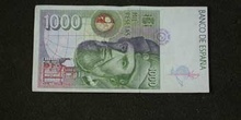 Reverso de un billete de 1000 pesetas