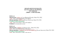 Libros de textos francés 2023