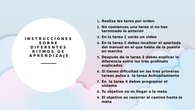 Instrucciones actividades con diferentes ritmos de aprendizaje