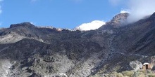 Vista de la cima del Pico de Orizaba (5750m) desde las faldas de