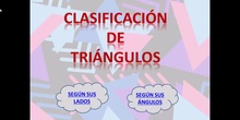 Clasificación de triángulos