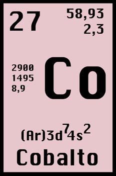 Tabla periódica, cobalto