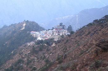 Monasterio de Tengboche, visto desde arriba