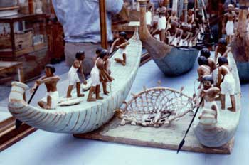 Representación de escena de pesca, Egipto