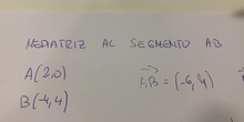 Ecuación de la mediatriz a un segmento.