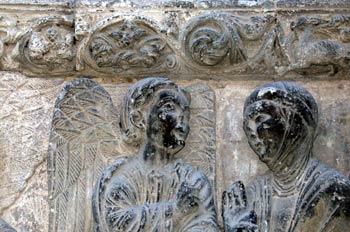 Detalle de la Iglesia de San Miguel, Estella, Navarra