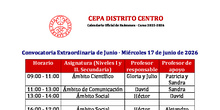 Exámenes Convocatoria Extraordinaria. Curso 2025-26