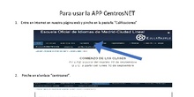 Paso a paso APP CentrosNET
