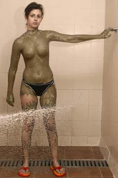 Envolturas de arcillas y algas: retirada de la envoltura con cho