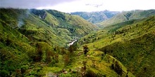 Vistas de una de las bifurcaciones del Valle de Baliem, Irian Ja