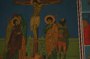 Cuadro religioso de la Iglesia de San Jorge, Madaba, Jordania