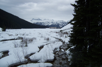 Lago Louise helado, Parque Nacional Banff