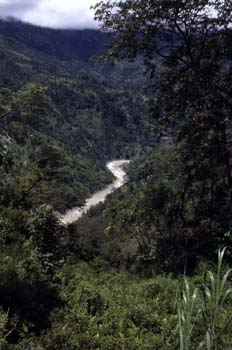 Vista del valle de Ranipool, Sikkim, India