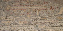 Mosaico con el mapa de Jerusalén en la iglesia de San Jorge, Mád