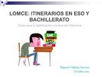 Itinerarios de eso y bachillerato