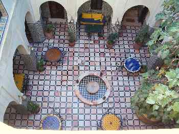 Patio interior de una casa, Marrakech, Marruecos