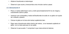 Práctica laboratorio "Conservación de la masa"