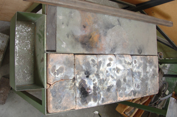 Banco soldadura oxiacetilenica (ladrillos refractarios).