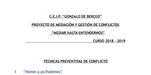 DESARROLLO DE TÉCNICAS PREVENTIVAS DEL CONFLICTO