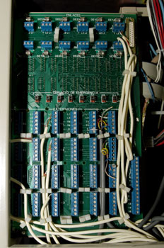 Detalle de conexión de la centralita TEIDE 6/24/7