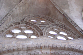 Ventana desde el interior de la Sagrada Familia, Barcelona