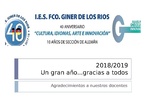 Actividades del IES Francisco Giner de los Ríos. 2018/2019