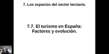 0707 Factores y evolución del turismo en España