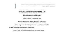 PROYECTO ABP PARA NIVEL I DE SECUNDARIA
