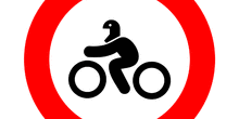 Entrada prohibida a motocicletas