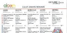 Menú Octubre 2018