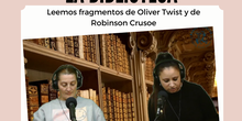 Leemos fragmentos de Oliver Twist y Robinson Crusoe