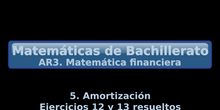 AR3. 5 Amortización. Ejercicios 12 y 13