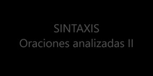 Oraciones analizadas II