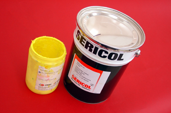 Bote tinta serigrafía amarilla