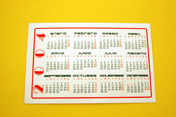 Calendario bolsillo
