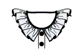 Cuello de volante fruncido