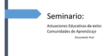 Documento Seminario Actuaciones Educativas de Éxito