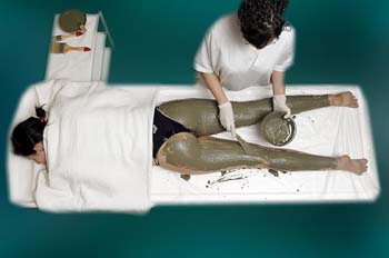 Envolturas de arcillas y algas: aplicación tendido prono