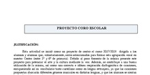 PROYECTO CORO ESCOLAR