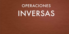 PRIMARIA - 5º - MATEMÁTICAS - OPERACIONES INVERSAS - FORMACIÓN