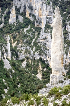Agujas rocosas en el Barranco de Mascún, Huesca