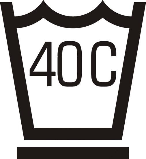 Lavado a máquina con programa antiarrugas, temperatura máxima 40