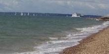 Playa de Southsea e Isla de Wight al fondo