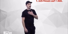 sich freuen auf - sich freuen über
