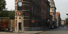 Vista de una calle de Amberes, Bélgica