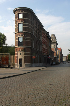 Vista de una calle de Amberes, Bélgica