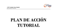 Plan de Acción Tutorial del CEIP Cristóbal Colón