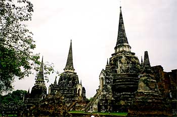 Varios templos Ayutthaya, Tailandia